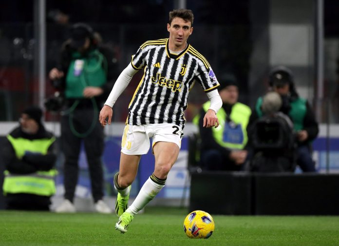 Juventus left-back Andrea Cambiaso