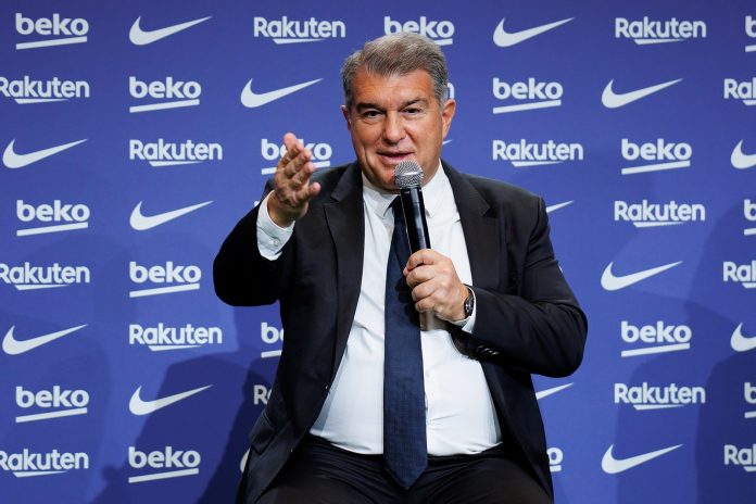 Barcelona club president Joan Laporta